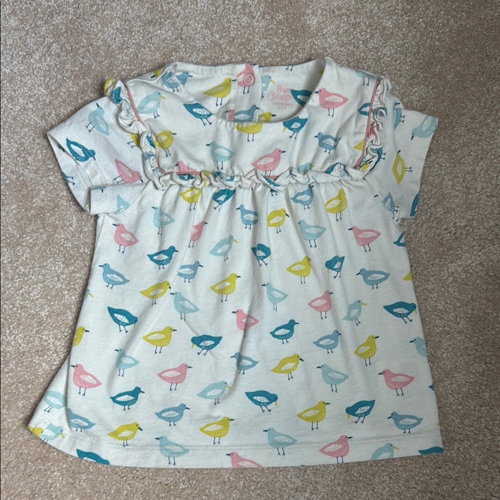 Baby Boden Bird Print Baby Top